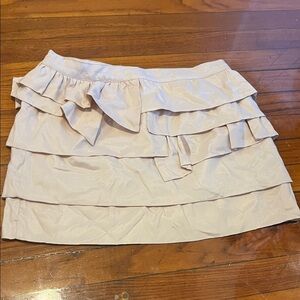 Papaya Cream Layered Mini Skirt